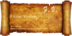 Fülöp Vivien névjegykártya