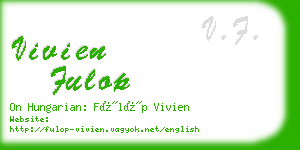 vivien fulop business card